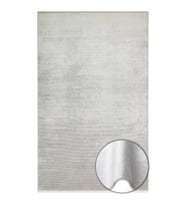 Hoom Rugs Como NAP 01 Grey Viskon & Floş Sık Dokuma Modern Salon Halısı (Gri)