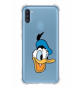 Samsung Galaxy M11  Köşe Korumalı Antişok Kapak Donald Duck Tasarımlı Şeffaf  Kılıf