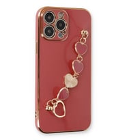 Mey İthalat® iPhone 14 Pro Max Kılıf Esila Silikon - Kırmızı