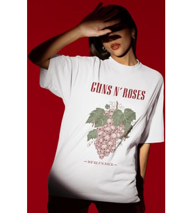 Tasarım Guns N' Roses Rock Metal Müzik Grubu Baskılı Unisex Oversize Tişört