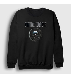 Presmono Unisex Siyah Skull Dimmu Borgir Sweatshirt 142713tt
