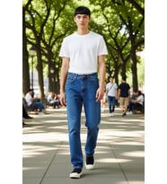 Erkek Moda Essential Fit Kot Pantolon Pamuk Günlük Ve Casual Kombinler Mevsimlik Kullanım