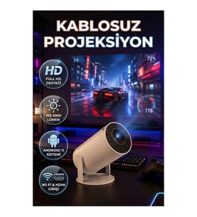 Ultra Pro Full HD 4K Destekli 160 ANSI Lümen Kablosuz HDMI Projeksiyon Cihazı