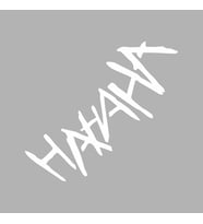 Hahah Araba Sticker siyah 16x14 CM (Beyaz)