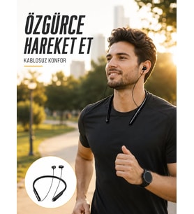 Northcity PG-100 Kablosuz Bluetooth Kulaklık Yeni Nesil - 50 Saat Pil Ömrü, Hafif Spor Kulaklığı