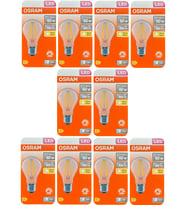 (10 Adet) Osram 6,5W (60W) 2700K (Sarı Işık) Dim Edilebilir E27 Duylu (Kalın Duy) Led Şeffaf Ampul