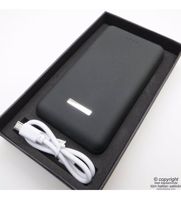 WG-20 Kişiye Özel Powerbank 20000mAh/3.7V Rubber Led A+ Lithium Polymer  İsme Özel Powerbank  Hediyelik Teknoloji Ürünü
