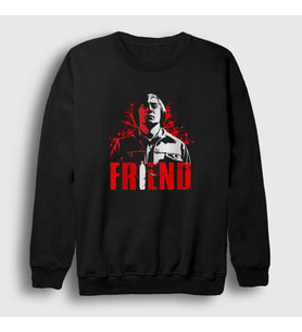 Presmono Unisex Siyah Friend Film No Country For Old Men Sweatshirt 248093tt