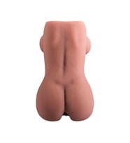 Gerçekçi Göğüslü Va*jina Mastürbatör – Koyu Ten, 600g, Yumuşak Silikon