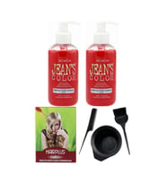 Jeans Color Saç Boyası Somon 250ml 2 Adet Saç Açıcı Ve Fluweel Saç Boya Seti