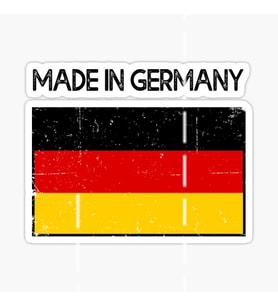 Made in Germany Araba Leptop Oto Sticker 13cm 4 Adet A