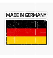 Made in Germany Araba Leptop Oto Sticker 13cm 4 Adet A