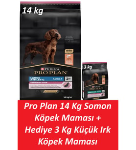 Pro Plan 14 Kg Somon Köpek Maması + Hediye 3 Kg Küçük Irk Köpek Maması