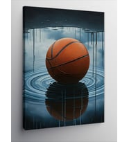 Kanvas Tablo Islak Basketbol Topu