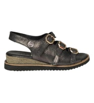 MAMMAMİA D24YS-5490 SİMLİ DOLGU TOKALI DERİ KADIN SANDALET