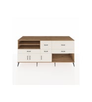 Kronos Konsol 4 Raflı 5 Çekmeceli 3 Kapaklı 220x59x99 Çam-Aytaşı/Aytaşı