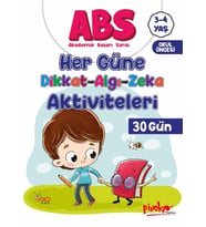 ABS 3-4 Yaş Her Güne Dikkat-Algı-Zeka Aktiviteleri 30 Gün