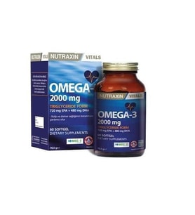Nutraxin Omega 3 Balık Yağı 2000 mg 60 SoftGel