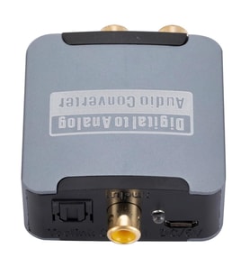 Dijitalden Analog’a Ses Dönüştürücü  192KHz DAC  Optik & Koaksiyel Giriş  RCA + 3.5mm Çıkış (Siyah)