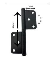 Mey İthalat® 12 cm Siyah Yönsüz Cerman Menteşe
