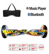 Elektrikli Kaykay Hoverboard Bluetooth Hoparlörlü 6.5 İnç Grafiti D01 - Çanta Hediye