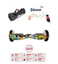 Elektrikli Kaykay Hoverboard Bluetooth Hoparlörlü 6.5 İnç Grafiti D01 - Çanta Hediye