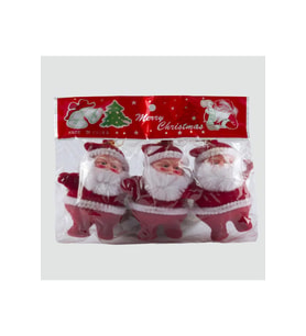 3'lü Noel Baba Yılbaşı Ağaç Süsü