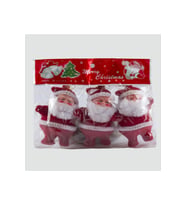 3'lü Noel Baba Yılbaşı Ağaç Süsü