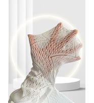 Pierre Cardin Paris Susanne Beyaz Desenli Fileli Şık Modern Külotlu Çorap
