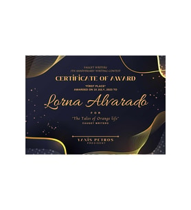 Blue Gold Dynamic Award Certificate