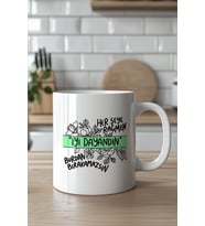 Motivasyon Mesajlı 330ml Baskılı Beyaz Seramik Kupa Bardak