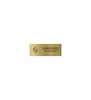 Sigara İçilmez İsimlik Altın Metal Kapı İsimliği Levhası Yönlendirme Tabelası