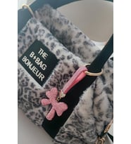 1.Kalite Zirkon Taşlı Kelebek Model Pembe Anahtarlık Ve Çanta Aksesuarı (Antrasit)