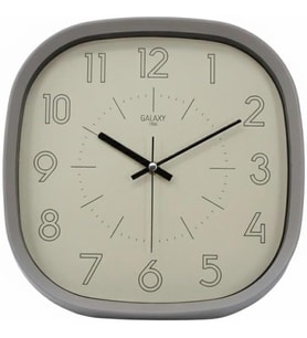 Galaxy Premium Serisi ABS Kasa Duvar Saati Oval 30 CM Gri Renkli Modern Kadran