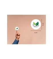 100 % VEGAN Etiketi Gıda Etiketleri Alerjen Yuvarlak Mat Sticker 4 Cm (40 Adet)