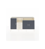 Arges Konsol 5 Raflı 3 Çekmeceli 3 Kapaklı 176x30x99 Aytaşı-Antrasit/Aytaşı