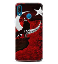 Huawei P20 Lite Mate 10 20 Lite Pro P40 Lite KılıfDesemli Silikon Wolf and Moon 2 1381