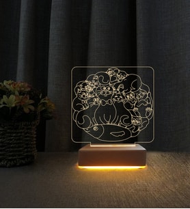 Kediler 3d Led Masa Lambası Kişiye Özel İsimli Doğum Günü Hediyesi Lamba