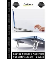 Özel Üretim Ergonomik Katlanabilir Plastik Kaymaz Laptop Standı 2 Kademeli Yükseltme Ayarlı 2 Adet