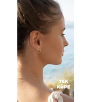Altın Halka Küpe 1 Cm Tekli