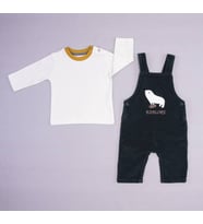 Kidaxi Sevimli Ayı Salopet Sweatshirt Takım 1-12 Ay Yeşil