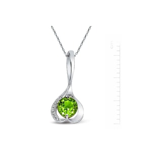 Bella Gloria Pırlanta Peridot 'Birtanem' Burç Kolyesi (GK00122)