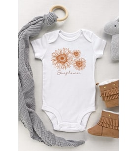 Sunflower Kısa Kol Çıtçıtlı Bebek Body