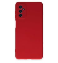 Newface Samsung Galaxy M52 5G Kılıf Nano içi Kadife Silikon - Kırmızı