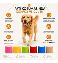 Kedi ve Köpek Pati Bandajı - Su Geçirmez - Kendinden Yapışkanlı