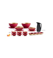Tupperware Berrak Kırmızı Gold Çeyiz Set