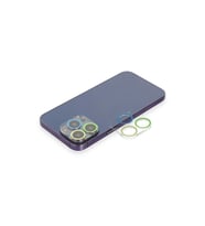 Apple İphone 13 Pro Renkli Kamera Lens Koruma Cam - Yeşil-sarı