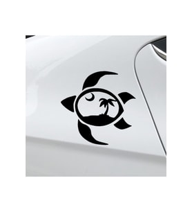 Kaplumbağa Tasarım Oto Sticker 2 Adet 10*20 Cm