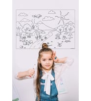 Boyama Çalışması Yazı Tahtası Akıllı Kağıt Tahta Kalem Hediyeli 85x56 Cm