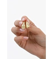 925 ayar gümüş altın yaldızlı spiral bottega damla modeli gümüş küpe SGTL13070GOLD